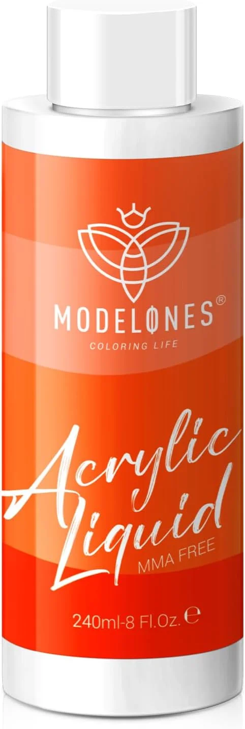 مونومر 240 میلی لیتری Modelones - مایع اکریلیک ناخن حرفه ای - مایع مونومر اکریلیک برای پودر اکریلیک، اکستنشن ناخن های اکریلیک - بدون MMA، بدون زرد شدن