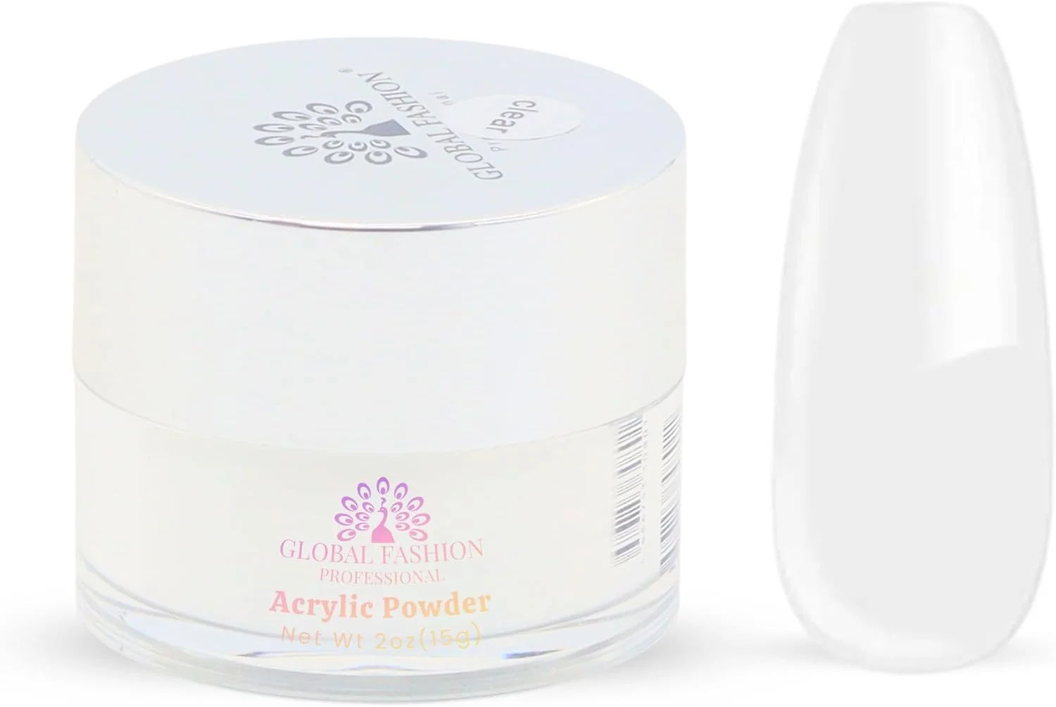 پودر اکریلیک - پرداخت شفاف، چسبندگی قوی، بدون حباب، بدون زرد شدن، برای کاشت ناخن، لایه گذاری، طراحی سه بعدی و ناخن فرانسوی، کم بو، گیرایی سریع، فرمول با کیفیت سالن حرفه ای (شفاف، 15 گرم)