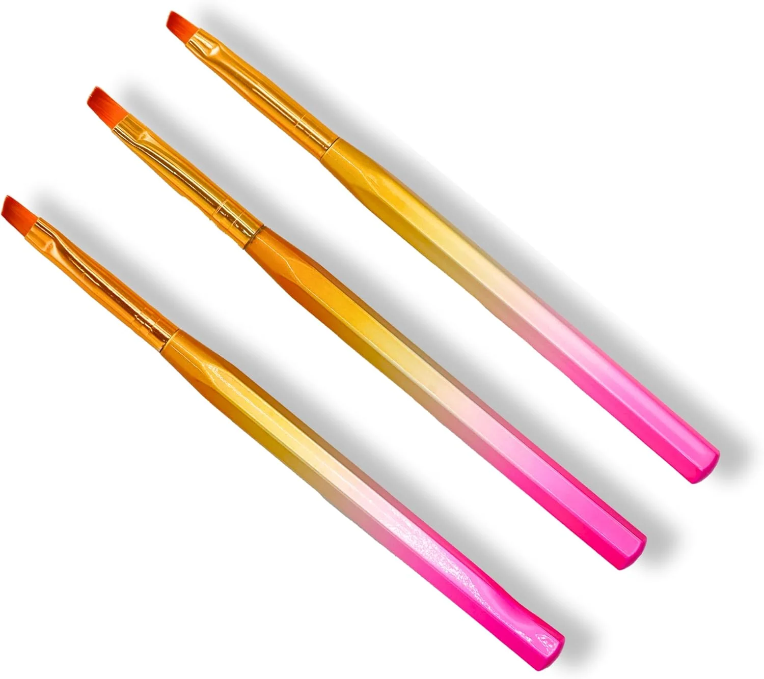 قلم طراحی ناخن گرادینت حرفه ای گلوبال فشن با برس تخت مصنوعی - ماندگاری بالا، بادوام و استفاده آسان | | (ست)