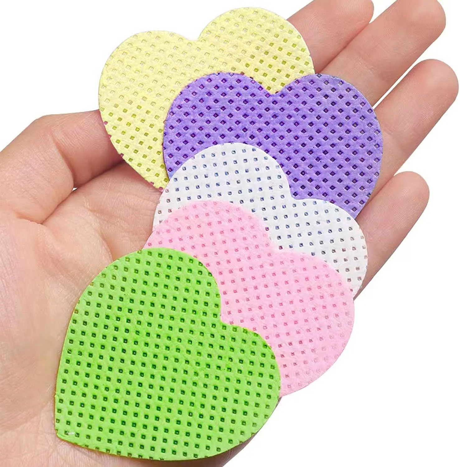 1000 عدد پد بدون پرز ناخن برای پاک کردن لاک، پد پاک کننده چسب اکستنشن مژه - نرم، غیر بافته، فوق العاده جاذب، پدهای یکبار مصرف تمیز کننده ناخن و مژه برای استفاده حرفه ای در سالن، رنگارنگ