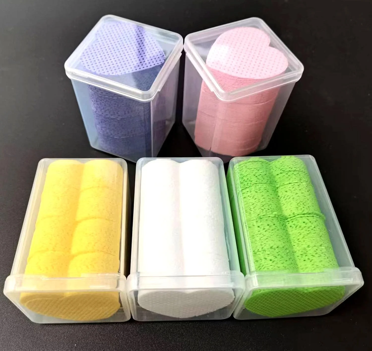 1000 عدد پد بدون پرز ناخن برای پاک کردن لاک، پد پاک کننده چسب اکستنشن مژه - نرم، غیر بافته، فوق العاده جاذب، پدهای یکبار مصرف تمیز کننده ناخن و مژه برای استفاده حرفه ای در سالن، رنگارنگ