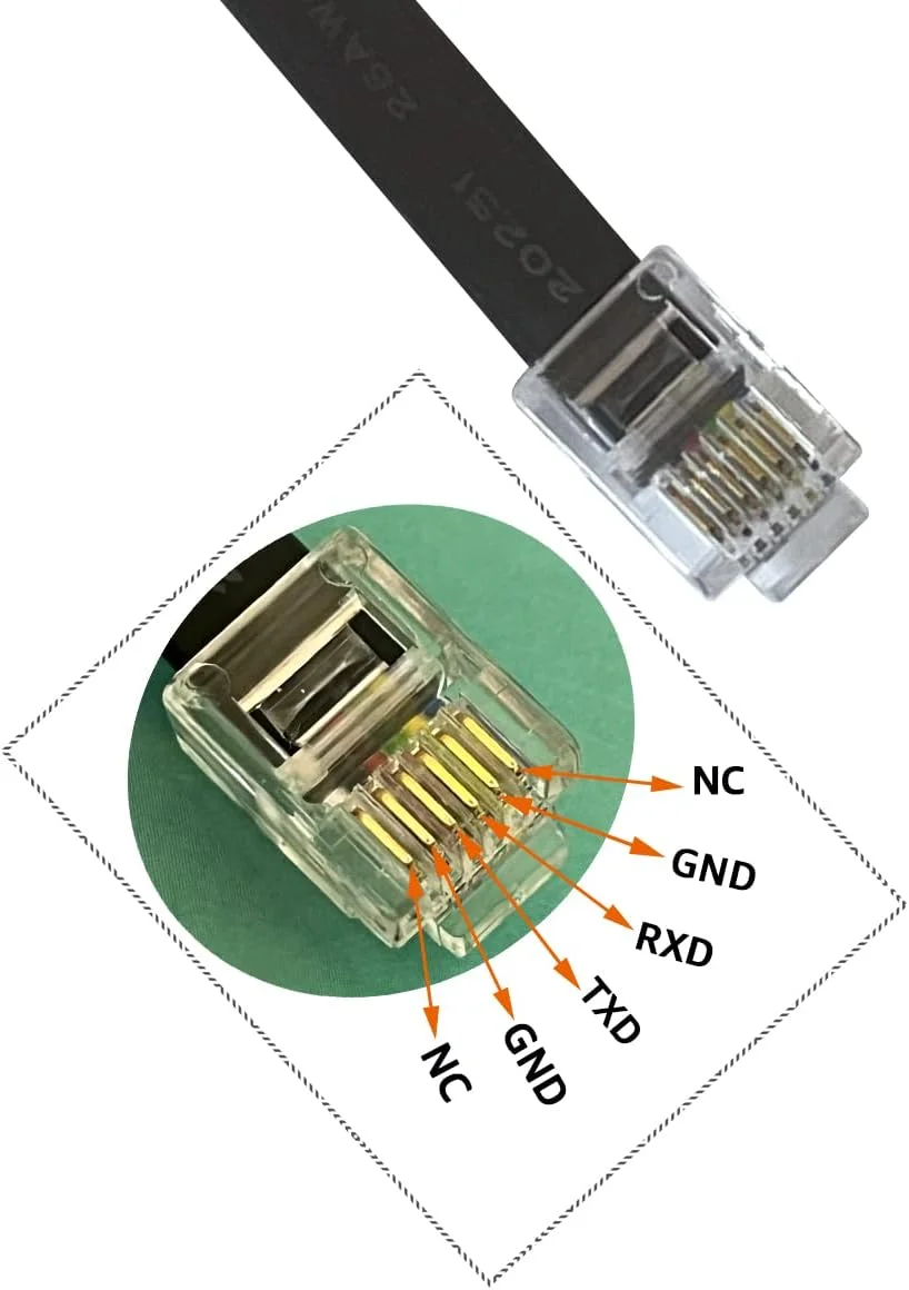 کابل سریال USB به RJ12 RJ11 6P4C RS232 مدل DSD TECH SH-RJ12B (مشکی) کابل سریال USB به RJ12 RJ11 6P4C RS232 مدل DSD TECH SH-RJ12B (مشکی)