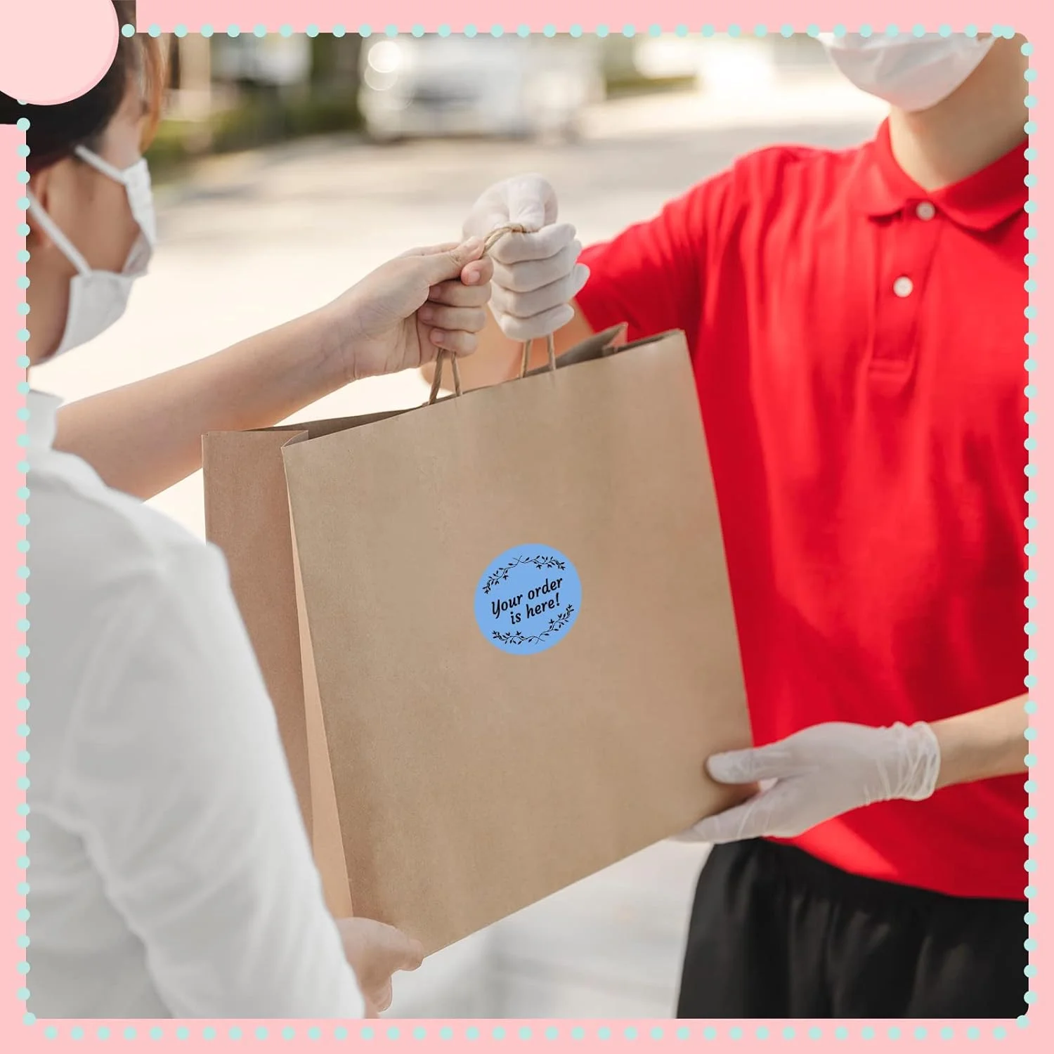 برچسب حرارتی دایره ای رنگی اپاک، 3750 عدد، 50 میلی متر، کاغذ چسب دار چند منظوره برای کسب و کارهای کوچک، برچسب اسم و بارکد، 5 رول