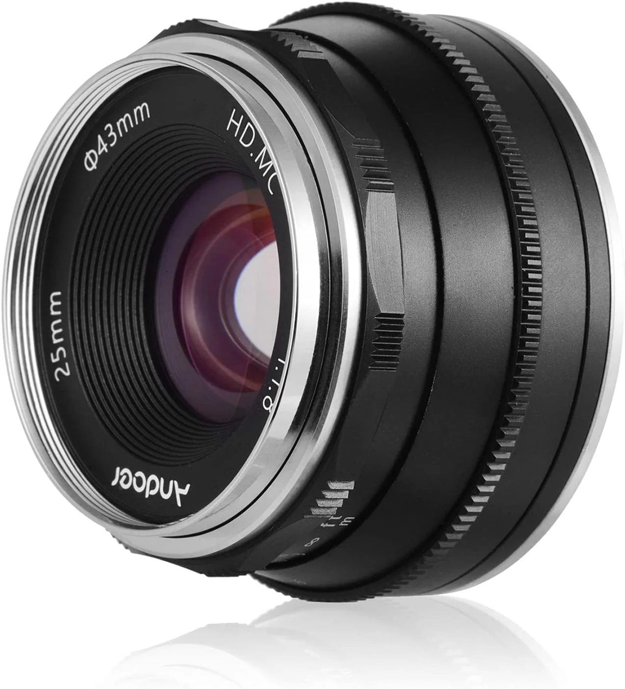 لنز 25 میلی‌متری با دیافراگم بزرگ F1.8 با فوکوس دستی سازگار با Canon M1/ M2/ M3/ M5/ M6/ M10/ M100/ M50 EOS M-Mount