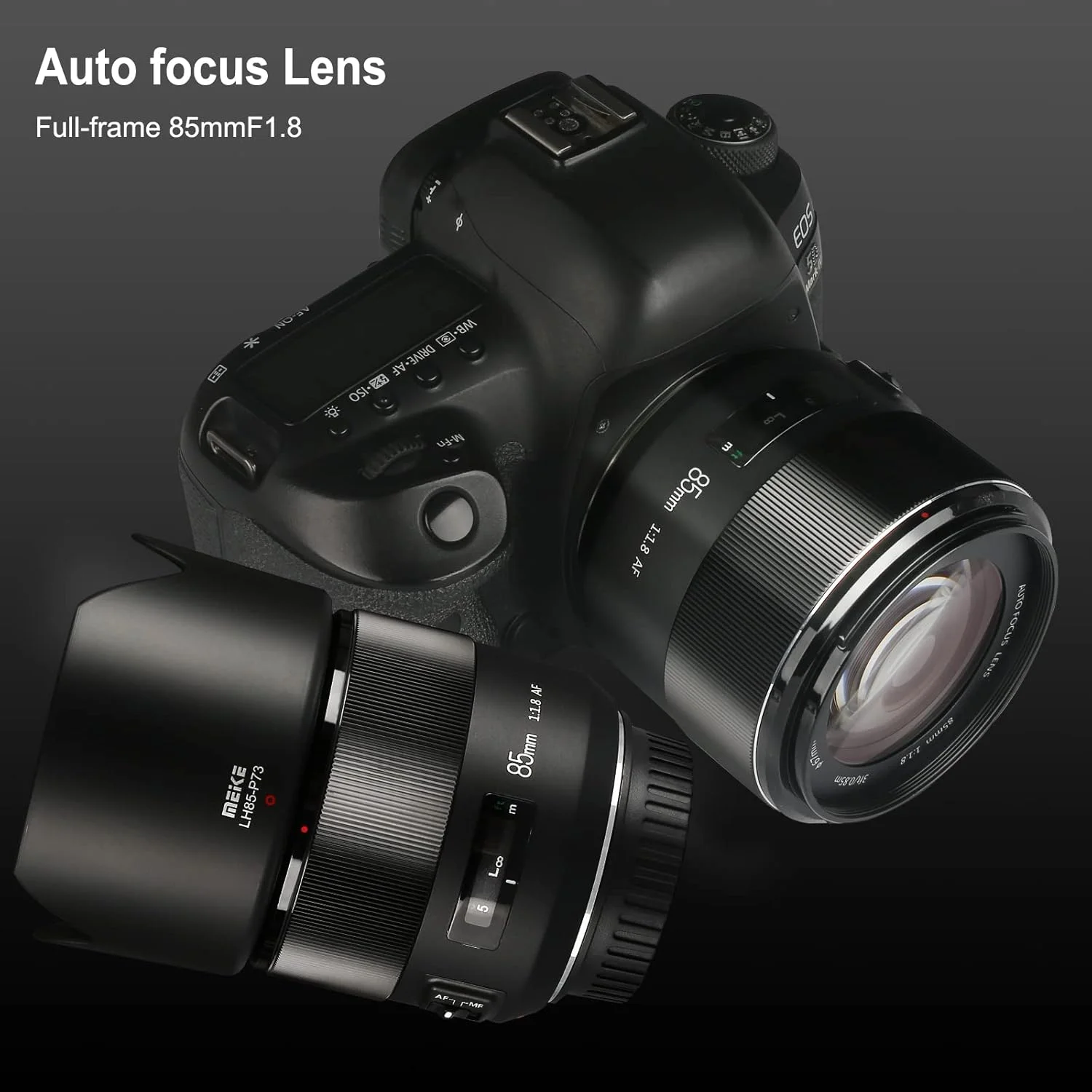لنز پرتره تله متوسط 85mm F1.8 فول فریم با فوکوس خودکار MEKE سازگار با دوربین های SLR دیجیتال Canon EOS EF Mount مدل 5D Mark IV 6D Mark II - مشکی