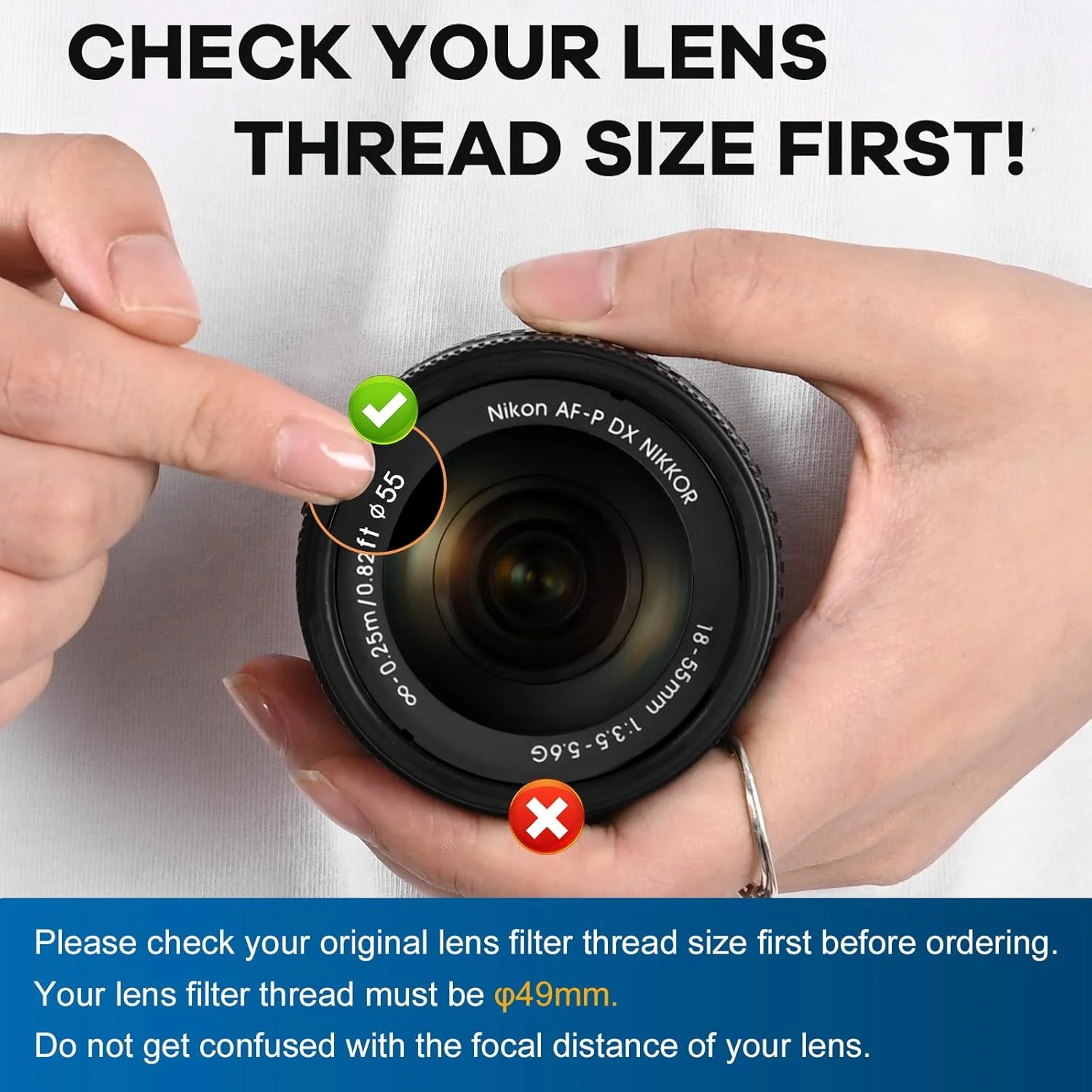 لنز واید HD با زاویه دید گسترده Lightdow 49MM 0.43x به همراه قسمت ماکرو برای دوربین های بدون آینه Canon EOS M M2 M3 M5 M6 M10 M50 M100 M200, M6 Mark II, M50 Mark II (φ49mm)