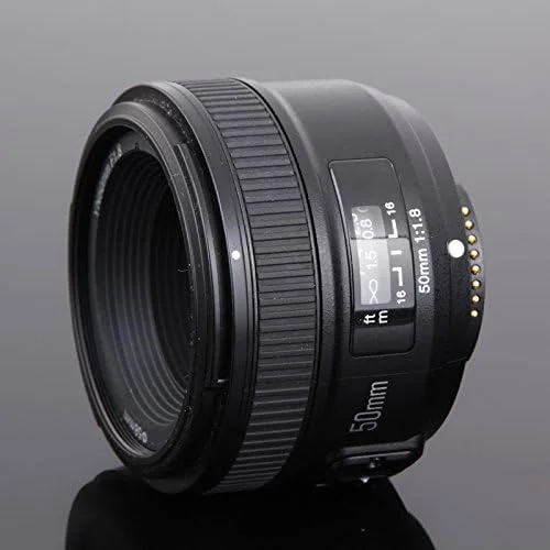 AECAM - CAMAECAM - لنز دوربین 50mm F1.8 با دیافراگم باز و فوکوس خودکار برای دوربین های DSLR نیکون و کانن EOS 60D 70D 5D2 5D3 (دهانه کانن EF)