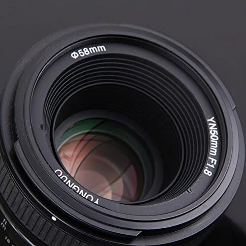 AECAM - CAMAECAM - لنز دوربین 50mm F1.8 با دیافراگم باز و فوکوس خودکار برای دوربین های DSLR نیکون و کانن EOS 60D 70D 5D2 5D3 (دهانه کانن EF)