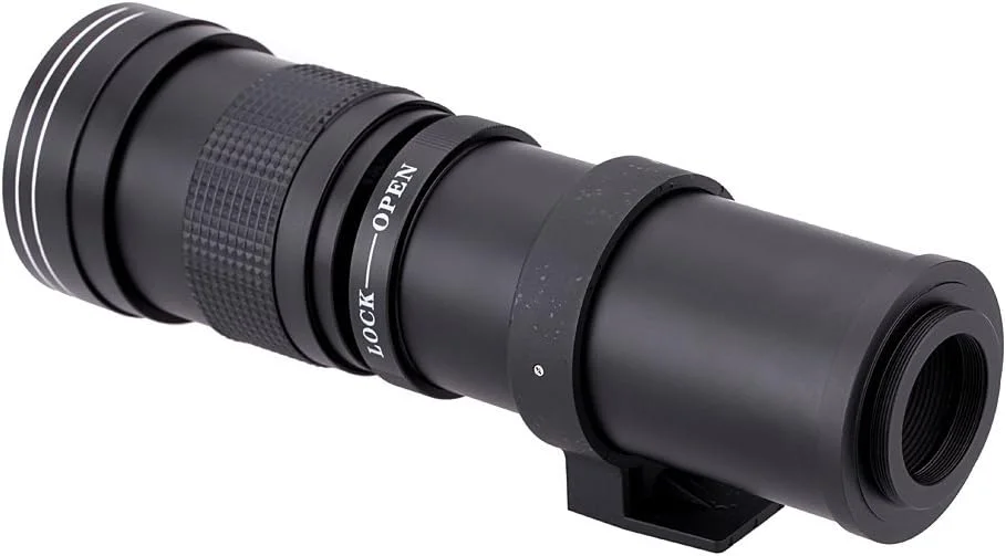 لنز زوم سوپر تله فوتو دستی 420-800mm F/8.3-16 + آداپتورهای T2 برای دوربین های کانن 1200D 760D 750D 700D 650D 600D 70D 60D 5DII 7D DSLR