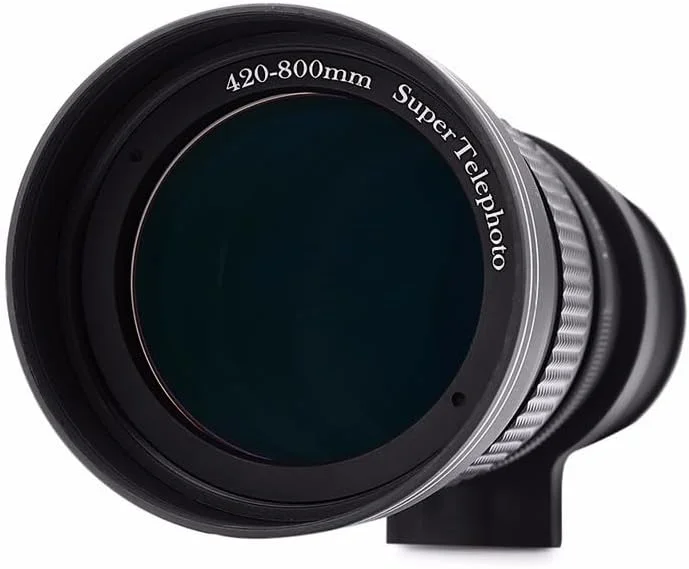 لنز زوم سوپر تله فوتو دستی 420-800mm F/8.3-16 + آداپتورهای T2 برای دوربین های کانن 1200D 760D 750D 700D 650D 600D 70D 60D 5DII 7D DSLR