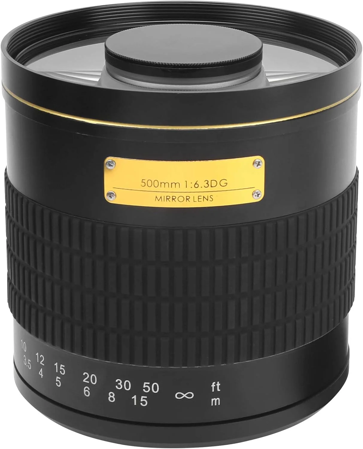 لنز آینه‌ای تله‌فوتو 500 میلی‌متری F6.3 YYOYY - لنز فوکوس دستی - برای عکاسی از راه دور - برای دوربین‌های SLR با مانت Canon EF (مشکی)