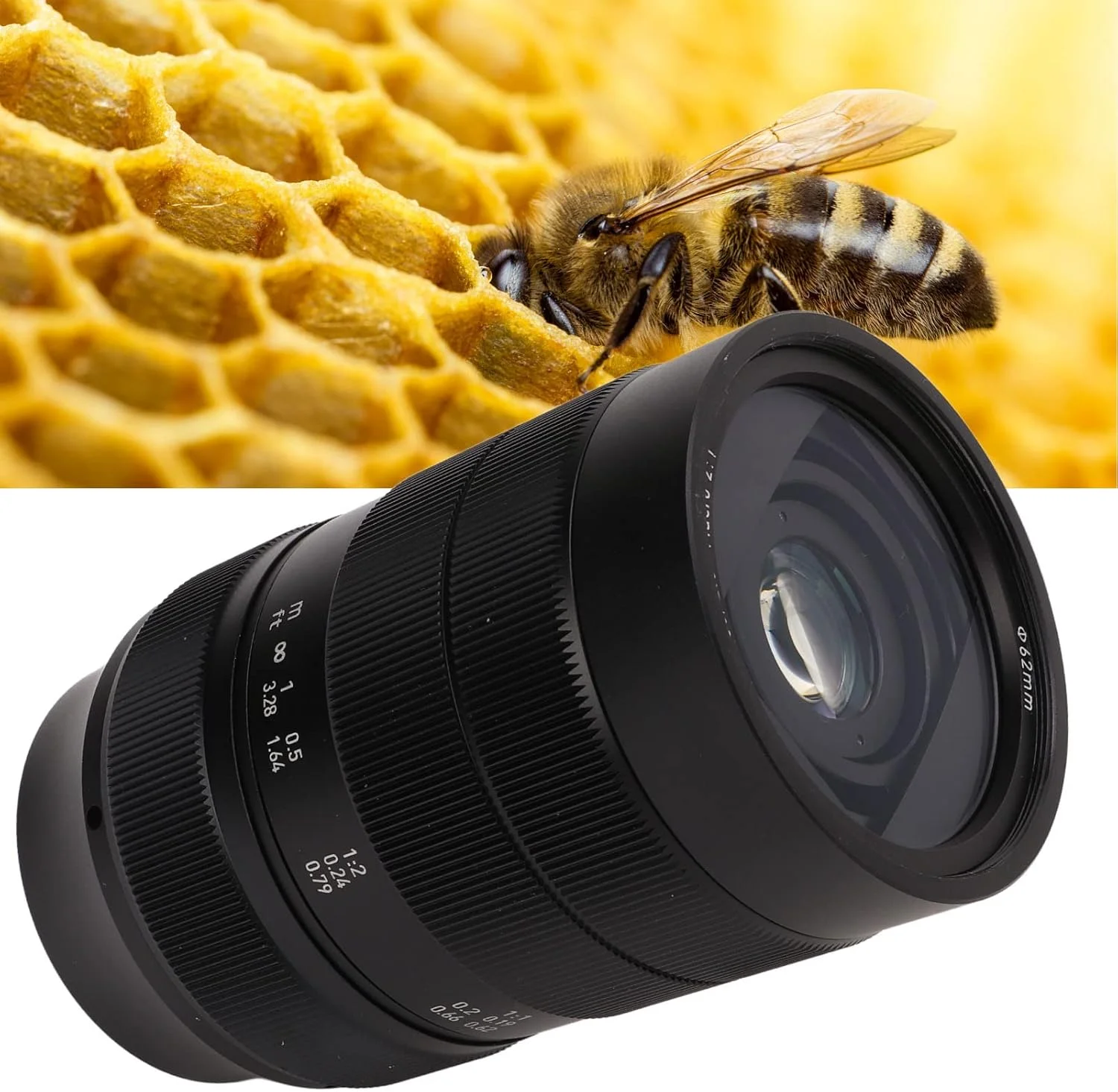 لنز دستی 60mm F2.8 ماکرو با تاثیر بصری قوی، اثر میکروسکوپی، پوشش چند لایه برای حشرات