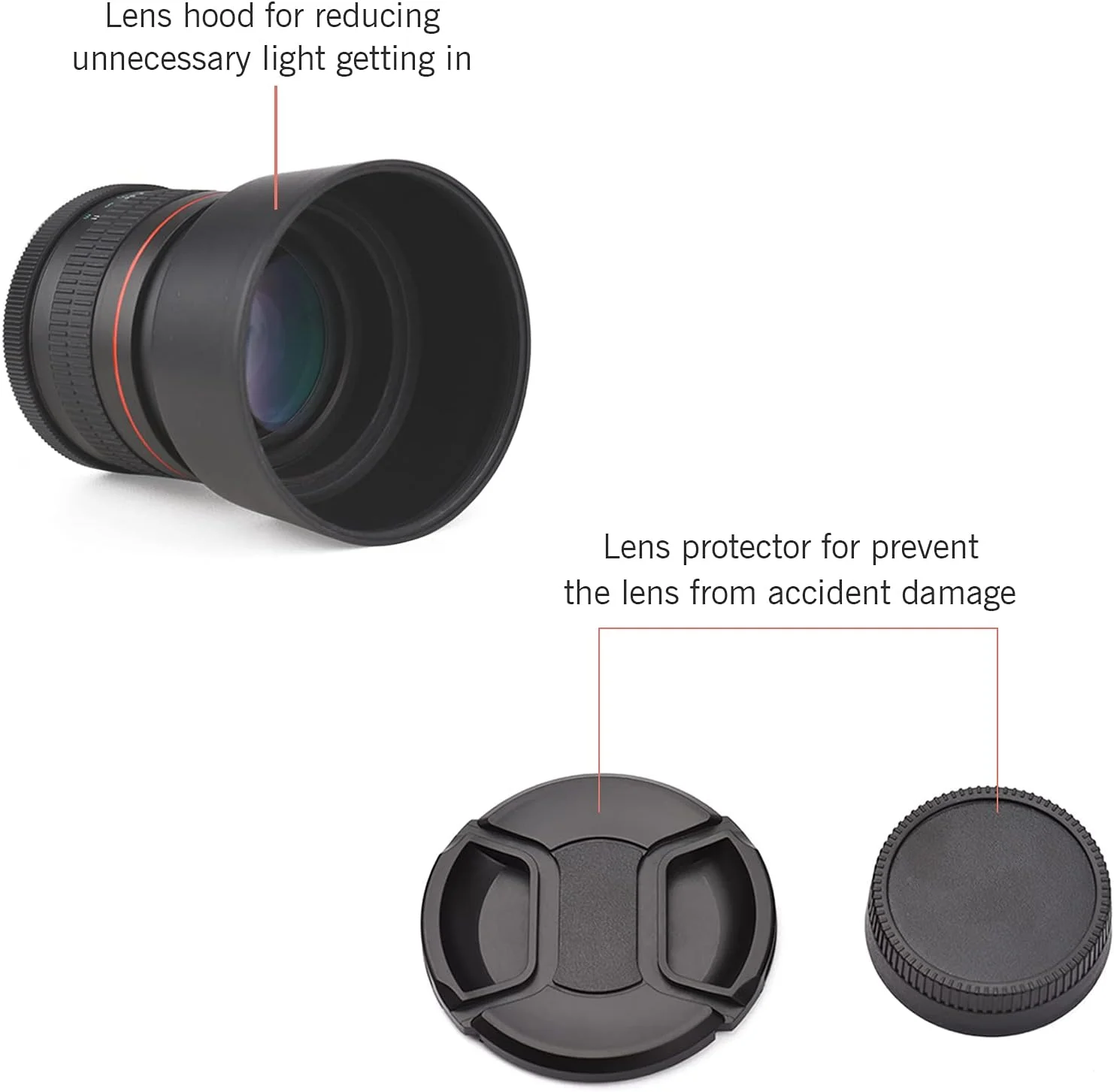 لنز دوربین 85mm F1.8 با دیافراگم بزرگ، تله فوتو متوسط، فول فریم، فوکوس دستی، 7 گروه 10 المان، مانت EF برای عکاسی منظره، معماری، محصول، ورزشی، پرتره و عروسی