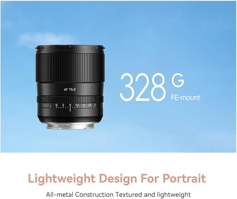 لنز 75mm F2.0 TTArtisan با بدنه فلزی و فوکوس خودکار سازگار با مانت Sony E - مشکی