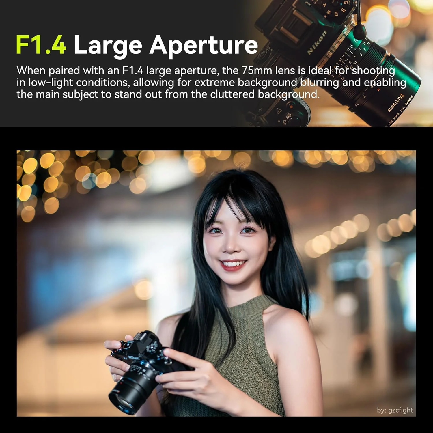 لنز 7artisans MF 75mm F1.4 فول فریم