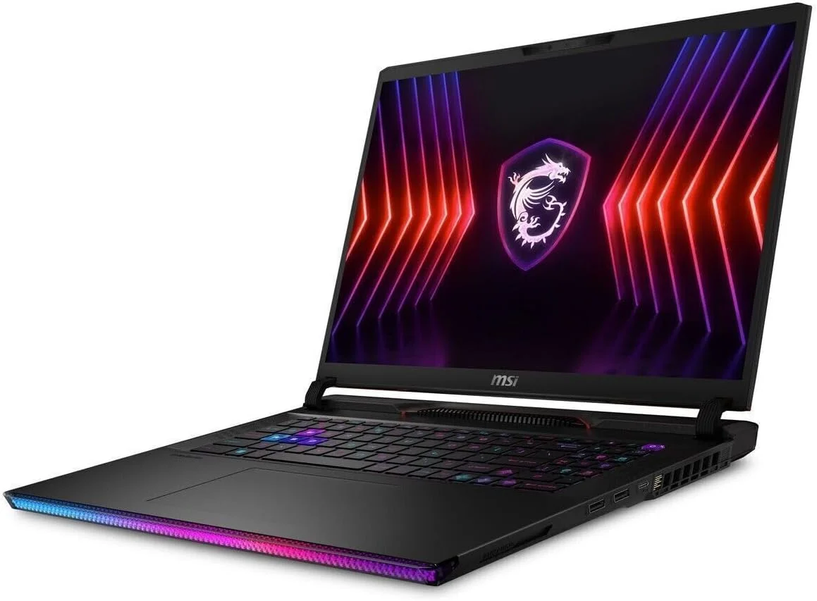 لپ تاپ MSI RAIDER GE78 HX 14VIG-658TR، پردازنده Core 9 14900HX، صفحه نمایش 17.0 اینچ QHD+ 240Hz، رم 64 گیگابایت، کارت گرافیک RTX4090 GDDR6 18GB، حافظه SSD 2 ترابایت، ویندوز 11 پرو