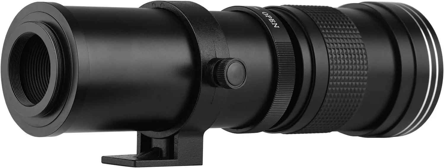 لنز سوپر تله فوتو 420-800 میلی‌متر F/8.3-16 MF با مانت T2 و حلقه آداپتور M4، فوکوس دستی، جایگزین برای دوربین‌های Olympus
