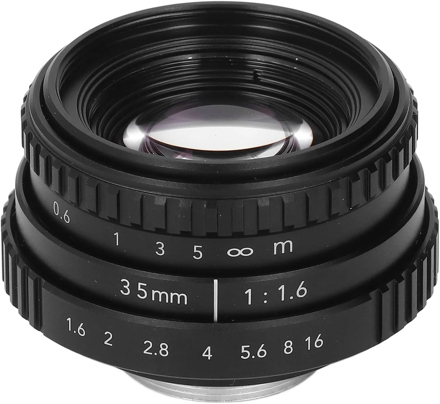 لنز 35 میلی‌متری F1.6 APS C با فوکوس دستی، فریم آلیاژ آلومینیوم و پوشش چند لایه