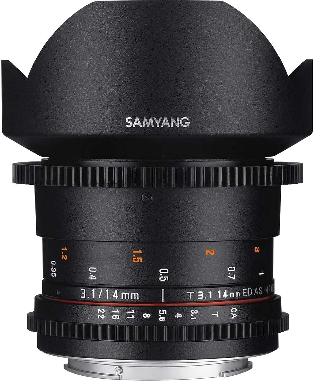 لنز فیلمبرداری 14 میلی‌متری Samyang T3.1 VDSLR II با فوکوس دستی برای دوربین‌های DSLR نیکون