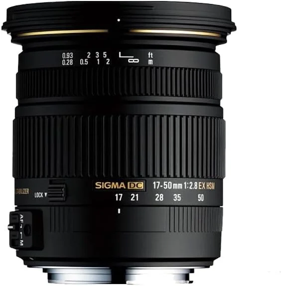 AECAM - CAMAECAM - لنز سیگما 17-50mm F2.8 EX DС OS HSM برای دوربین های SLR نیکون و کانن لنز دست دوم (بدون جعبه) (Canon EF)