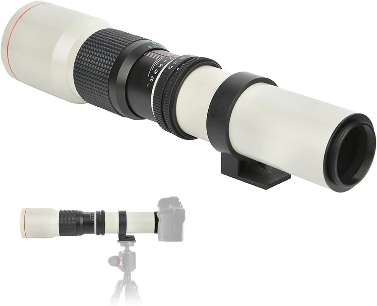 لنز تله فوتو 500 میلی‌متری، لنز تله فوتو دستی با قدرت بالا برای عکاسی از راه دور، منظره دوربین نصب در فضای باز، قطعات دوربین SLR