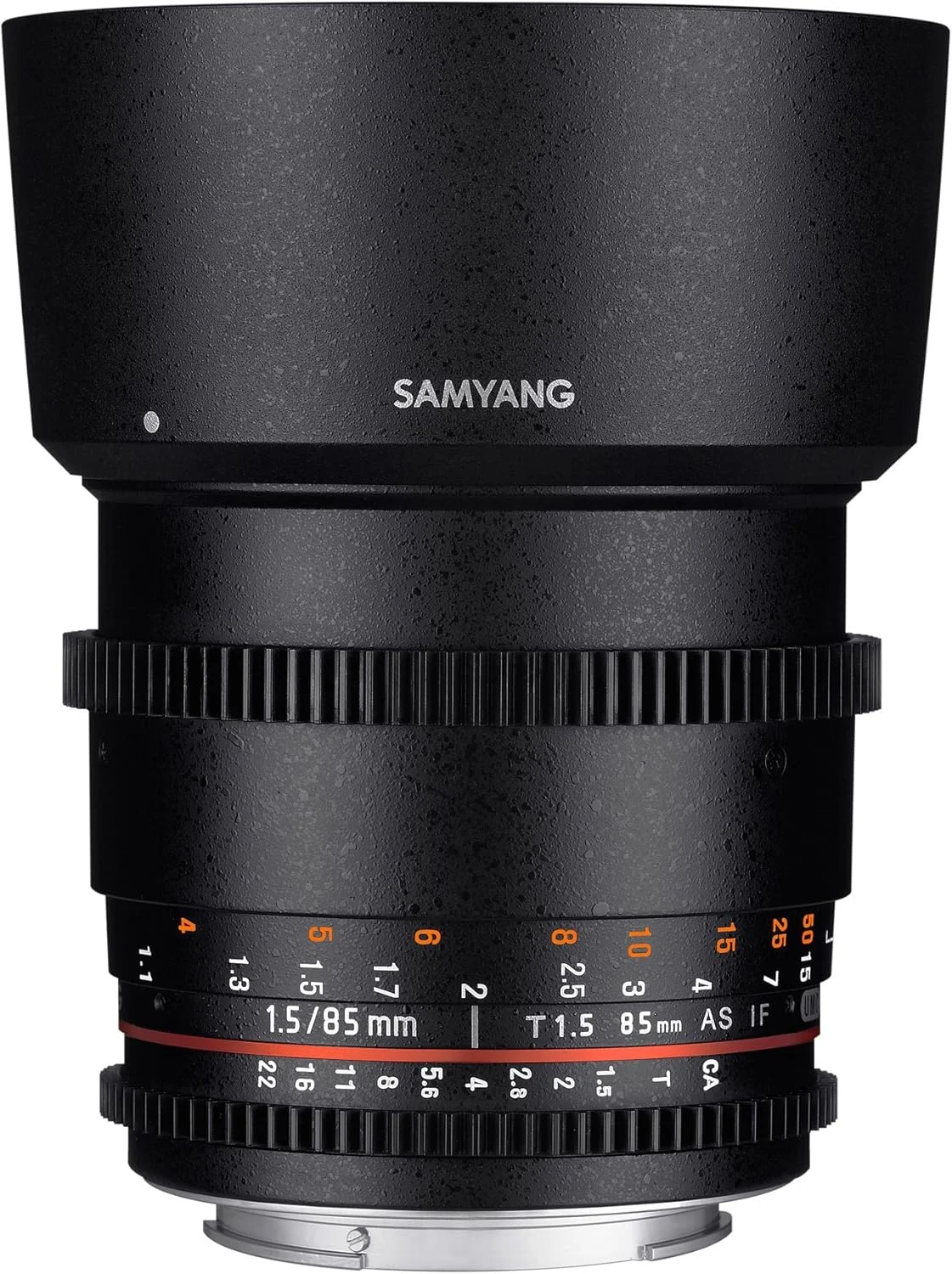 لنز ویدیویی 85 میلی‌متری Samyang با دیافراگم T1.5 و فوکوس دستی VDSLR II برای دوربین‌های DSLR نیکون