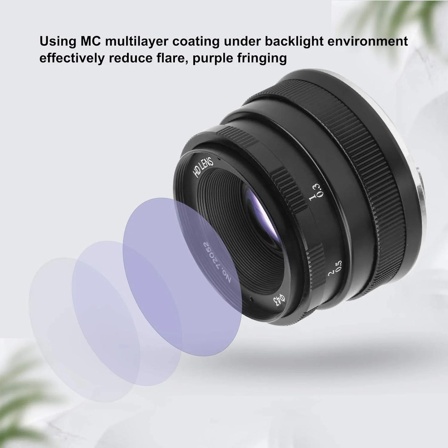 لنز دوربین پرتره 35 میلی‌متری با دیافراگم بزرگ F1.7 - لنز دستی با فوکوس ثابت - برای عکاسی - برای Canon M3/M5/M6/M6 II (مشکی)