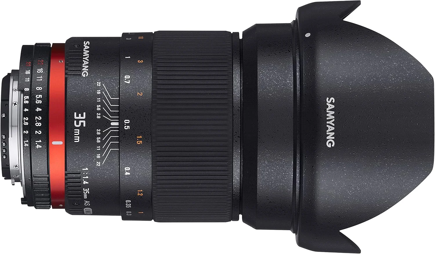 لنز ۳۵ میلیمتری Samyang با دیافراگم F1.4 و فوکوس دستی برای Canon AE، مشکی لنز ۳۵ میلیمتری Samyang با دیافراگم F1.4 و فوکوس دستی برای Canon AE، مشکی