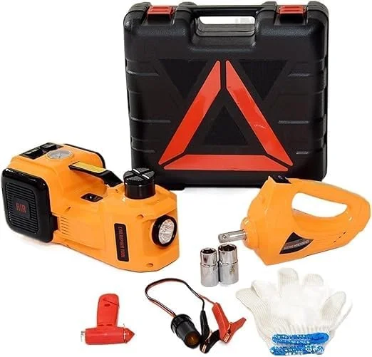 کیت جک خودرو هیدرولیک برقی 6 تنی، جک قابل حمل 12 ولت با چراغ LED، آچار ضربه ای، پمپ باد برای خودروهای شاسی بلند، MPV، سدان، جیپ، مینی کامیون کیت جک خودرو هیدرولیک برقی 6 تنی، جک قابل حمل 12 ولت با چراغ LED، آچار ضربه ای، پمپ باد برای خودروهای شاسی بلند، MPV، سدان، جیپ، مینی کامیون