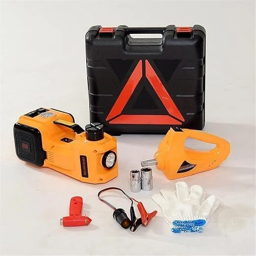 کیت جک خودرو هیدرولیک برقی 6 تنی، جک قابل حمل 12 ولت با چراغ LED، آچار ضربه ای، پمپ باد برای خودروهای شاسی بلند، MPV، سدان، جیپ، مینی کامیون