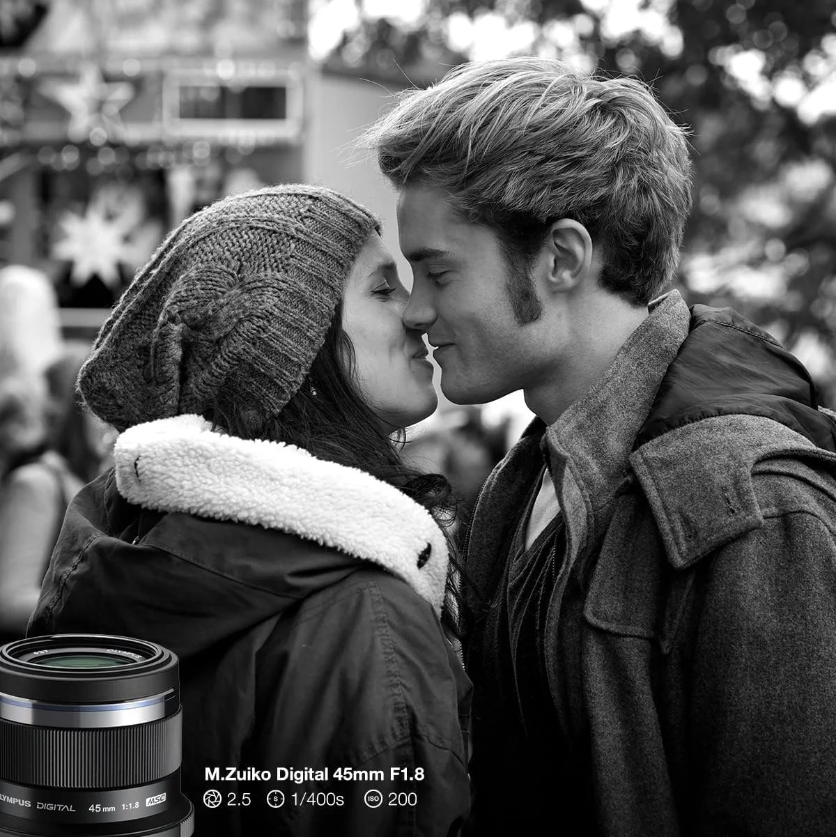 لنز OM SYSTEM Olympus M.Zuiko Digital 45 mm F1.8، طول کانونی ثابت سریع، مناسب برای تمام دوربین های MFT (مدل های Olympus OM-D & PEN، سری Panasonic G)، مشکی