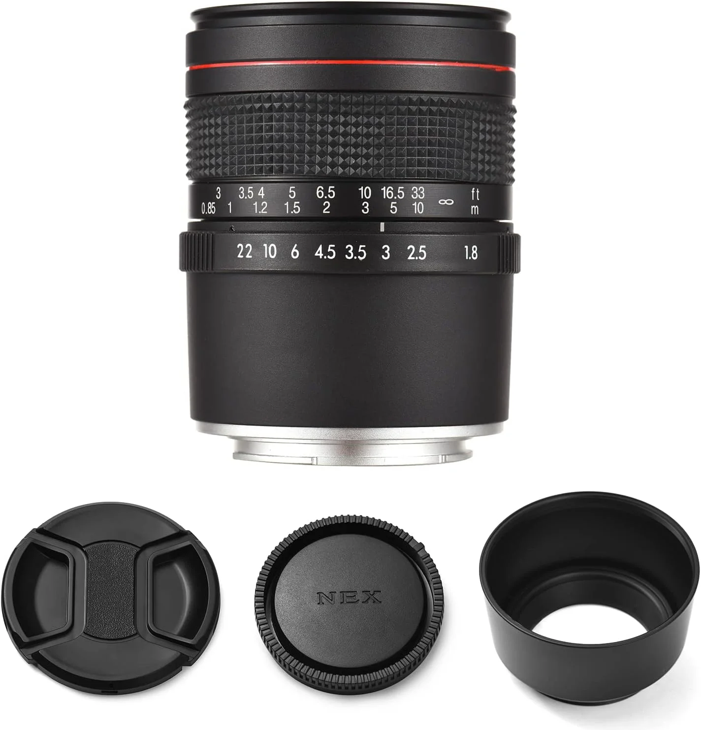 لنز دوربین تله فوتو متوسط 85 میلی‌متری Morelian F1.8 با دیافراگم باز، لنز پرتره فول فریم با فوکوس دستی، جایگزین برای Sony A7/A7II/A7III/A7R/A7RII/A7RIII/A7SII/A9/A6400/A6500/A6300/A6000/A5100 E-Mount