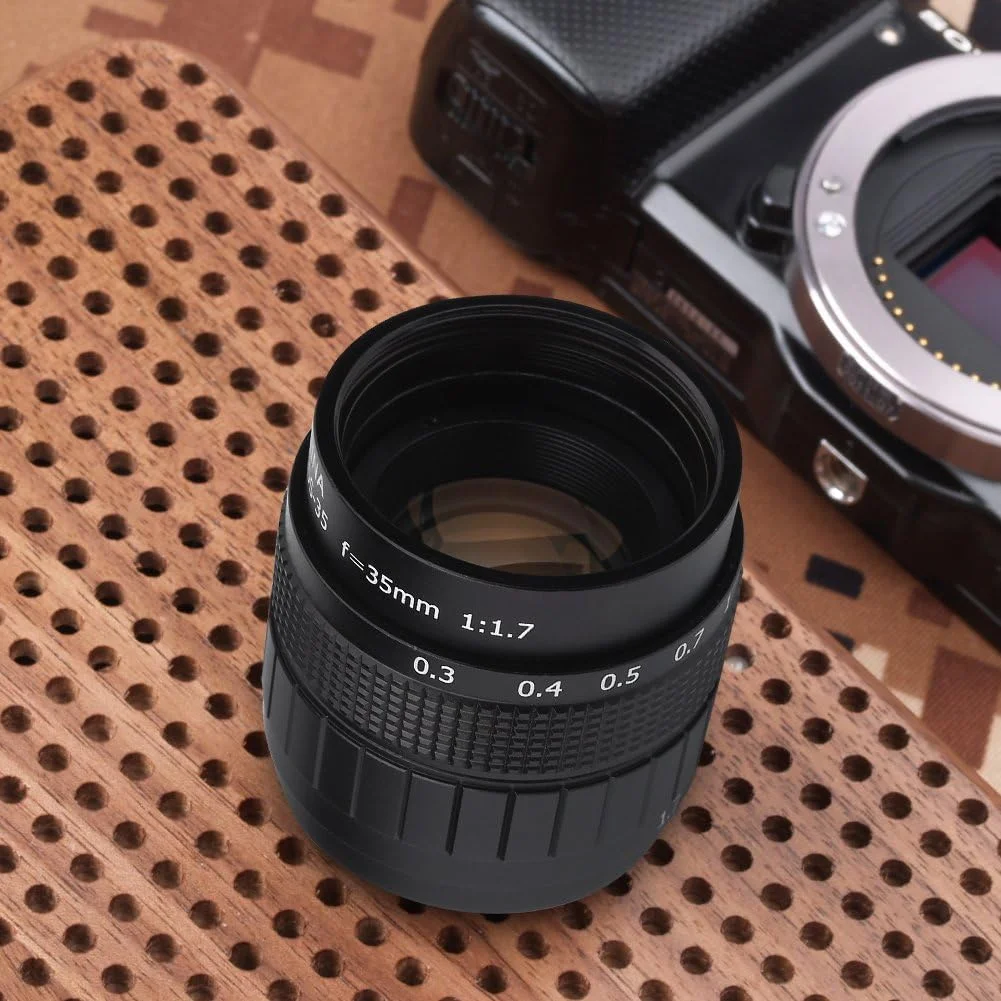 لنز دوربین 35 میلی‌متری Morelian F/1.7 برای عکاسی ماکرو، دیافراگم باز، فوکوس دستی، ساختار فلزی، پشتیبانی سازگار برای همه دوربین‌های بدون آینه