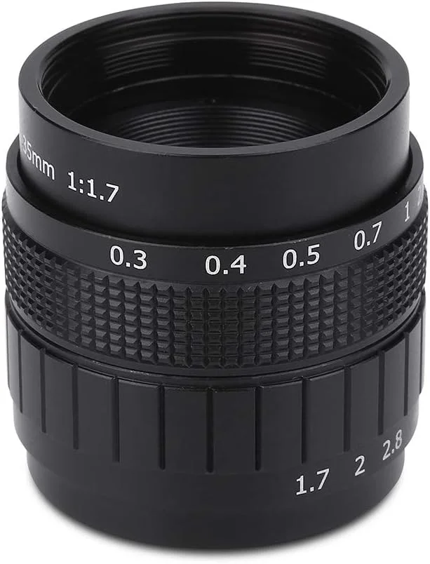 لنز دوربین 35 میلی‌متری Morelian F/1.7 برای عکاسی ماکرو، دیافراگم باز، فوکوس دستی، ساختار فلزی، پشتیبانی سازگار برای همه دوربین‌های بدون آینه