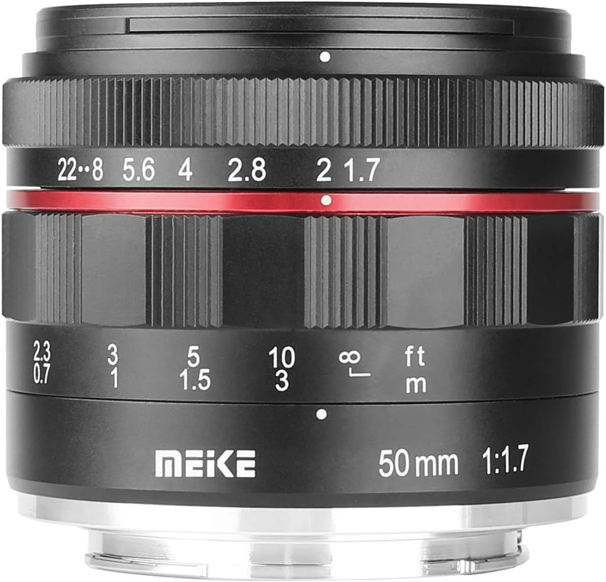 لنز 50mm F1.7 فول فریم با دیافراگم بزرگ و فوکوس دستی MEKE سازگار با دوربین های بدون آینه Sony FE E Mount مدل های A7RIII A7III A7RIV A7IV A7 A9 A7C NEX 3 A9II A7II A6400 A6100 A6300 A6500 A6600 A7SIII