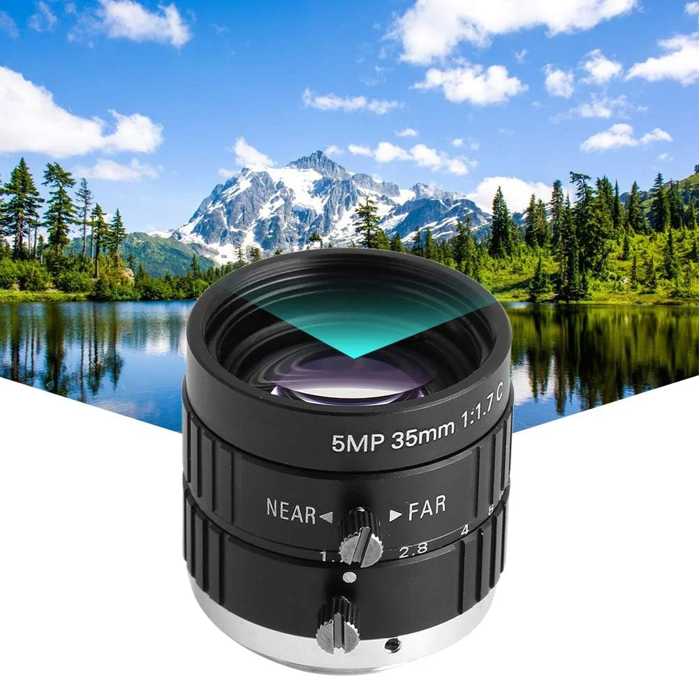 لنز دوربین، لنز با دیافراگم دستی، اعوجاج کم و پیکسل بالا به همراه کانکتور برای اکثر دوربین های امنیتی با زوم بالا
