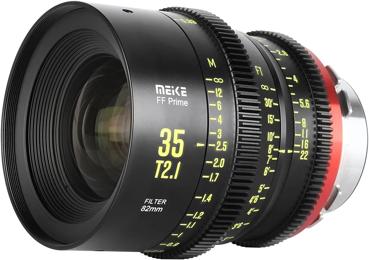لنز سینمایی 35mm T2.1 فول فریم با فوکوس دستی MEKE برای دوربین های سینمایی Arri PL-Mount