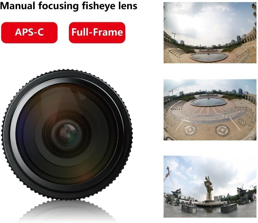 لنز فیش آی دایره ای 6.5 میلی متری Meike MK با دیافراگم f/2.0 و فوکوس دستی با فرمت APS-C برای دوربین های سونی E-mount مدل های A7II A7SII A7RII A6500 A6300 A6000 A9 و غیره به همراه دستمال تمیز کننده Adison Tek