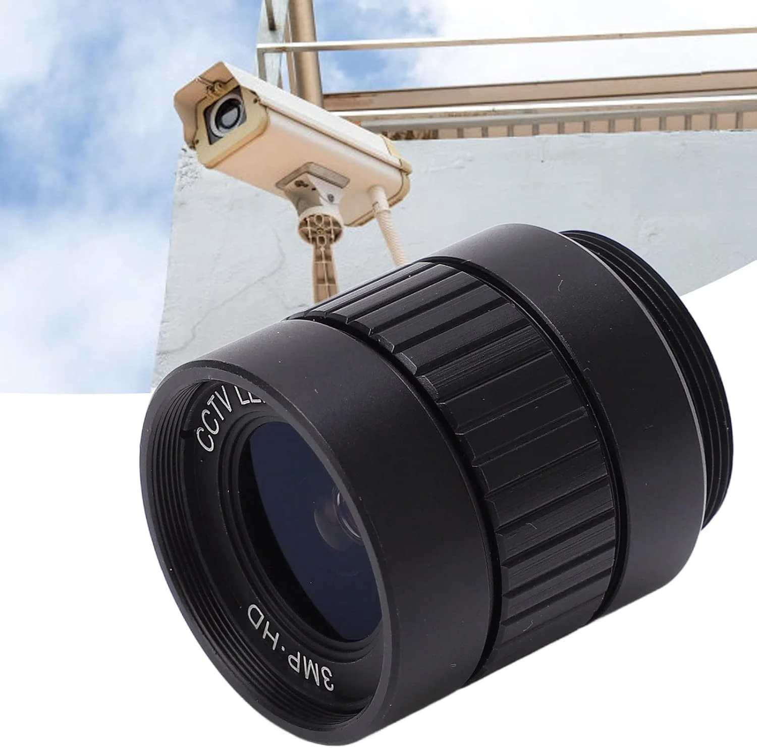 لنز مانت CS مدل MXGZ، لنز دوربین مداربسته 3 مگاپیکسلی مقاوم در برابر حرارت بالا آلیاژ آلومینیوم دیافراگم بالا دستی برای دوربین های امنیتی