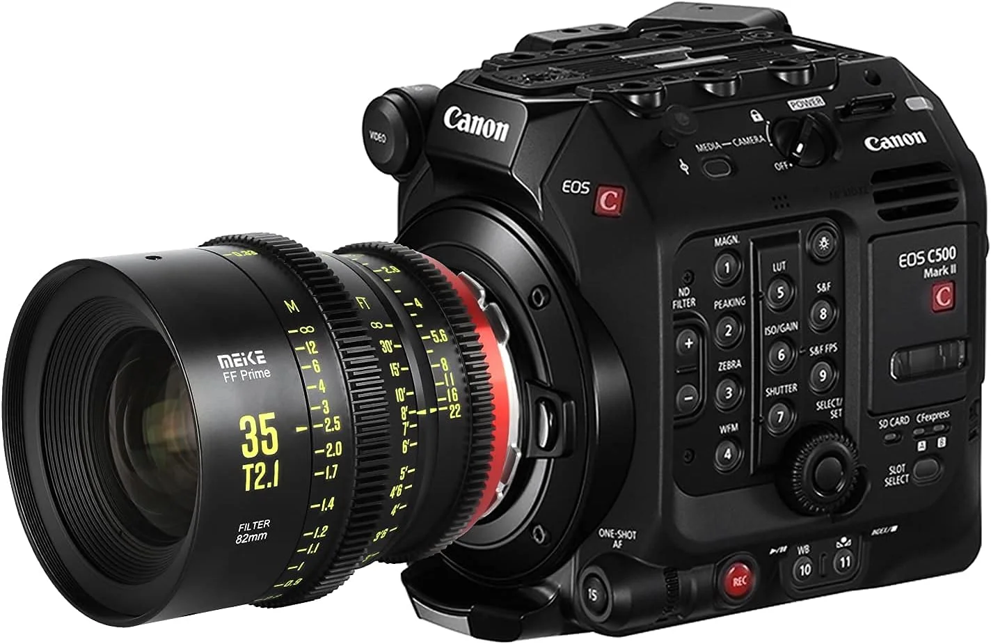 لنز سینمایی 35mm T2.1 فول فریم با فوکوس دستی MEKE برای دوربین های سینمایی Arri PL-Mount