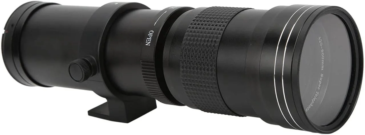 لنز تله فوتو GOWENIC، لنز زوم دوربین تله فوتو با قدرت بالا 420-800 میلی‌متر F8.3 با فوکوس دستی برای دوربین‌های SLR با مانت AF، شامل آداپتور و فیلتر لنز UV، برای حیات وحش و کنسرت‌ها