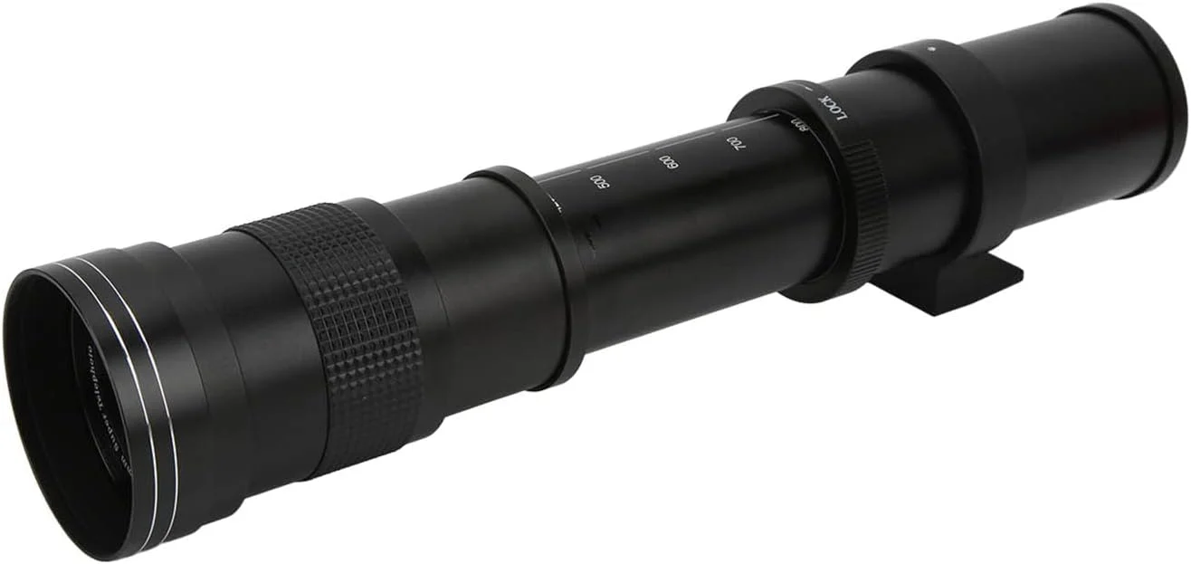 لنز تله فوتو GOWENIC، لنز زوم دوربین تله فوتو با قدرت بالا 420-800 میلی‌متر F8.3 با فوکوس دستی برای دوربین‌های SLR با مانت AF، شامل آداپتور و فیلتر لنز UV، برای حیات وحش و کنسرت‌ها