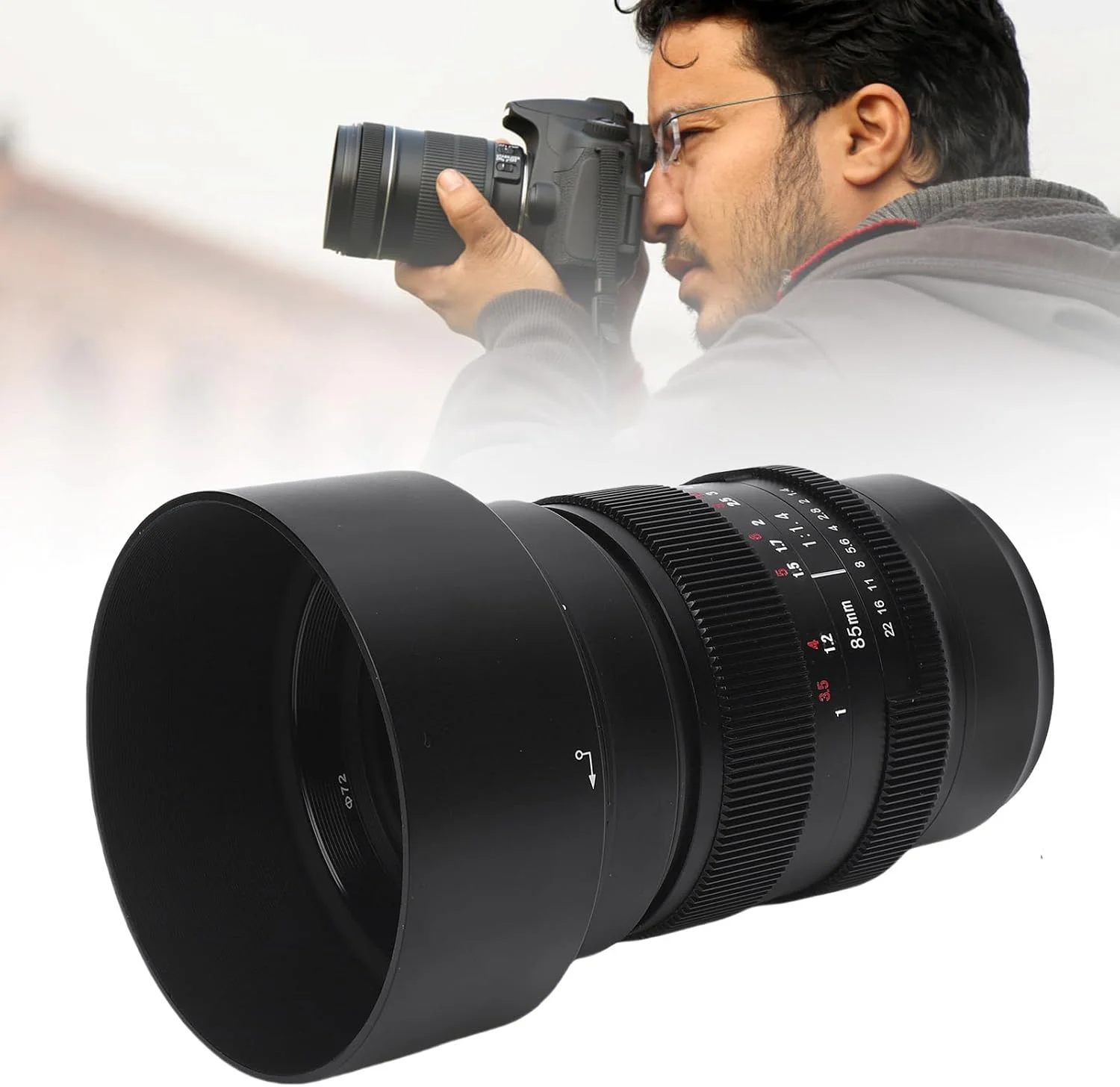 لنز تله فوتو GOWENIC، لنز فلزی ثابت با دیافراگم بزرگ F1.4 و فوکوس دستی، مناسب برای دوربین های NEX E Mount A7SIII A9II A7RIV A7IV A7III A9 A7II A7RII به همراه هود