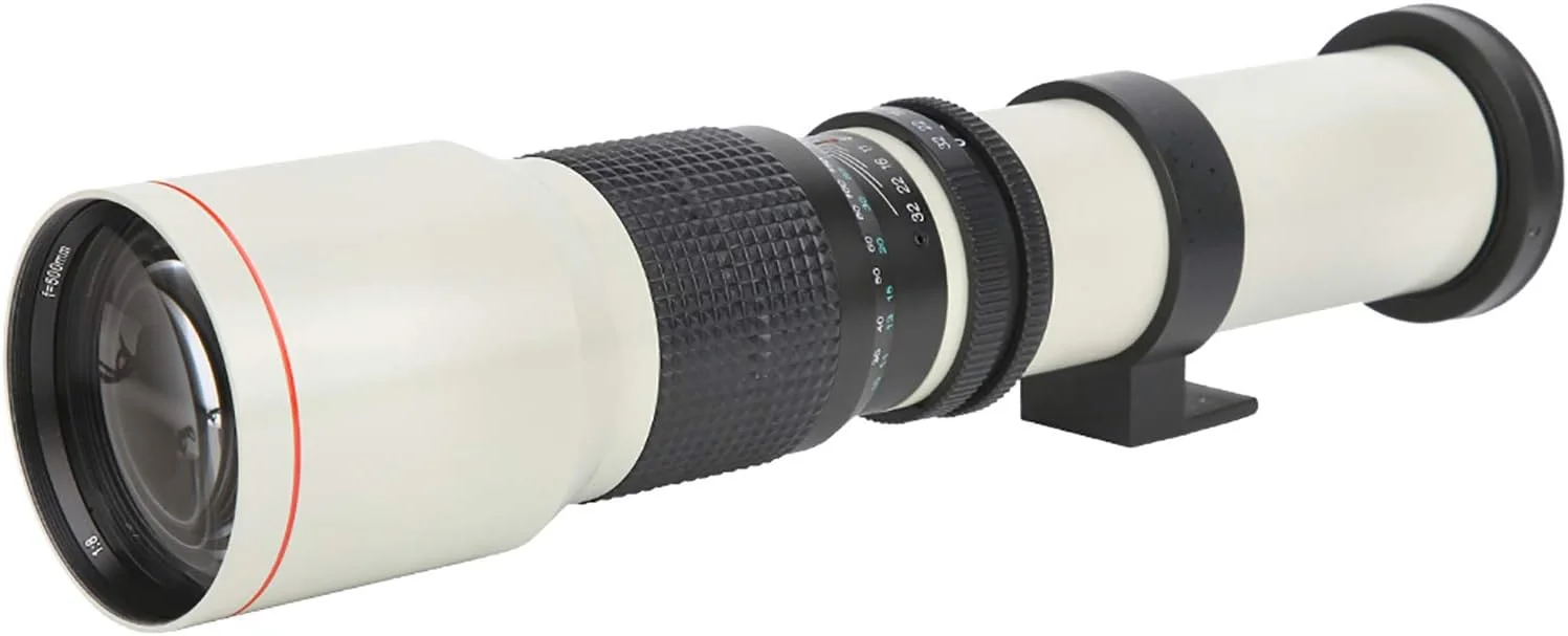 لنز تله فوتو 500mm F8-F32 با فوکوس دستی GOWENIC، لنز شیشه ای اپتیکال دوربین با فوکوس دستی آلیاژی 500mm F8-F32، برای دوربین با مانت EF