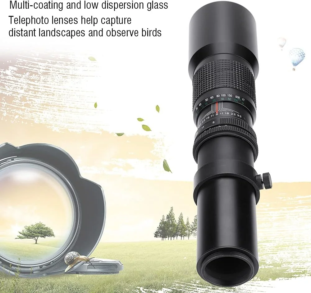 لنز تله فوتو 500mm F8-F32 با فوکوس ثابت دستی DSLR برای دوربین های Pentax و M4/3 (#2)