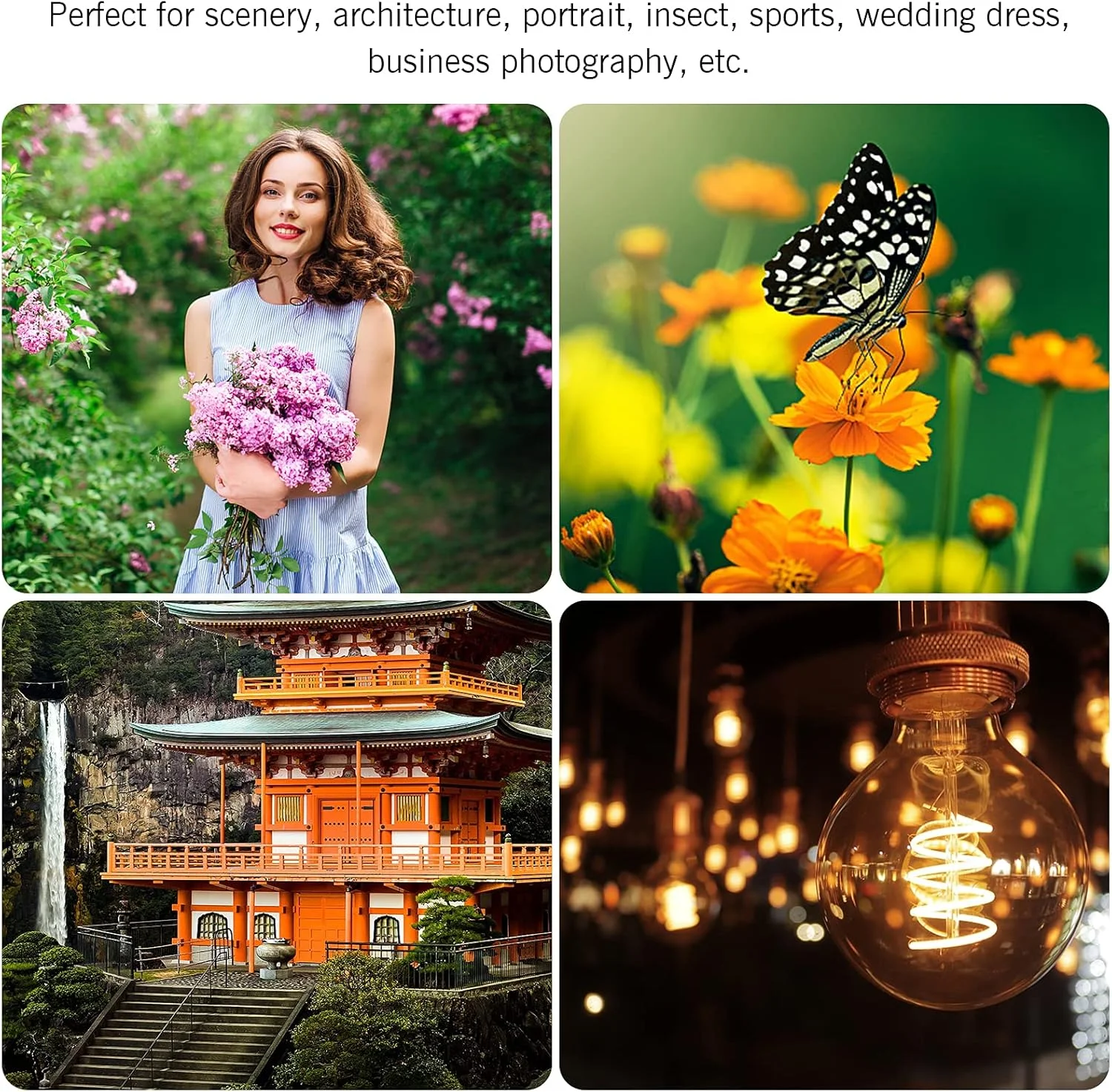 لنز دوربین 85mm F1.8 با دیافراگم باز، تله فوتو متوسط، فول فریم، فوکوس دستی، 7 گروه 10 المان، مانت EF برای عکاسی از منظره، معماری، محصول، ورزش، پرتره و عکس عروسی