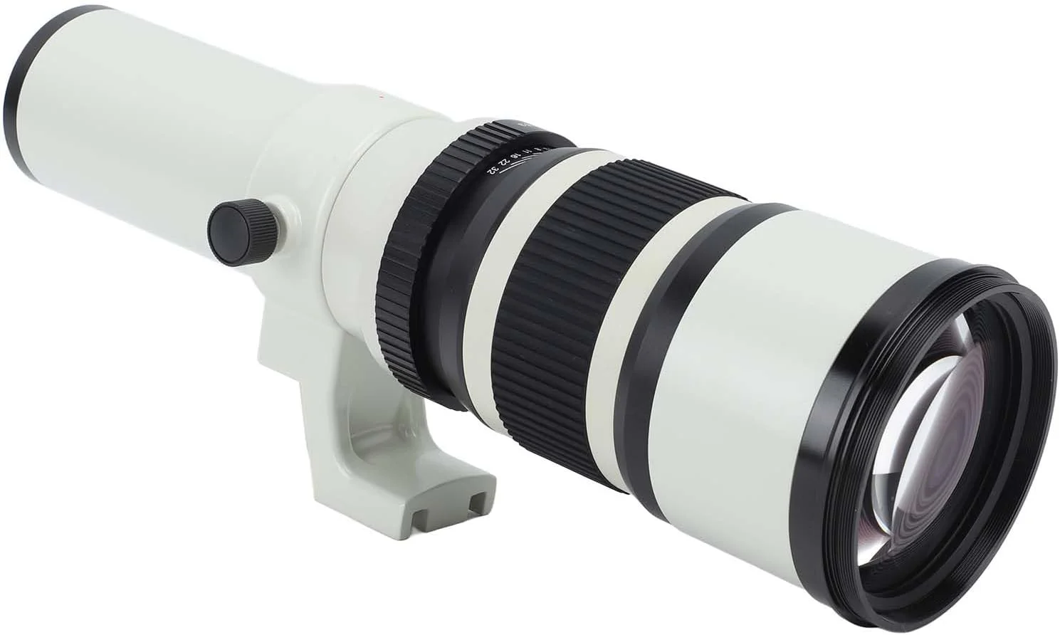 لنز تله فوتو DAUZ، آلیاژ پوشش چند لایه MC و شیشه اپتیکال با فوکوس ثابت، مقیاس دقت فوکوس دستی برای عکاسی (سفید)