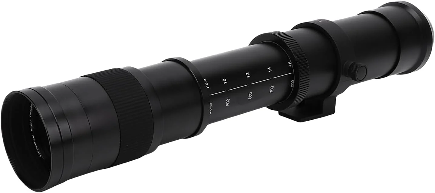 لنز تله فوتو 420-800 میلی‌متری F8.3-16 با مانت RF برای دوربین‌های بدون آینه، ساختار شیشه اپتیکال تمام فلزی، پوشش چند لایه MC، رزوه فیلتر 62 میلی‌متری (مشکی)