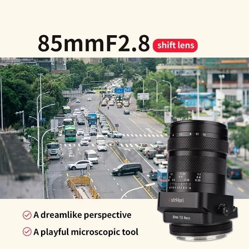 لنز ماکرو تیلت-شیفت 85mm F2.8 فول فریم AstrHori سازگار با دوربین های نیکون Z مانت، لنز فوکوس دستی