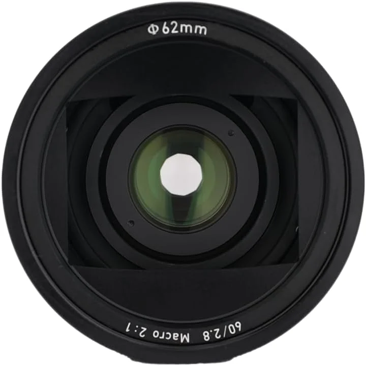 لنز ماکرو 60mm F2.8 با فوکوس دستی و بزرگنمایی 2:1، مناسب برای دوربین‌های بدون آینه NIKONs و Olympuss و اندروید (مشکی Fujis XF)